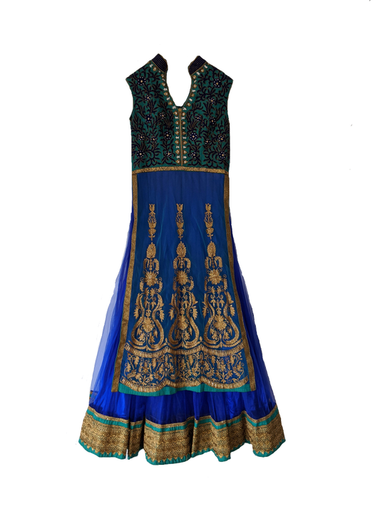 Pre-owned Blue Anarkali